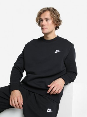 Свитшот мужской Sportswear Club, Черный Nike. Цвет: черный