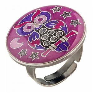 Кольцо , серебряный, фиолетовый Clara Bijoux