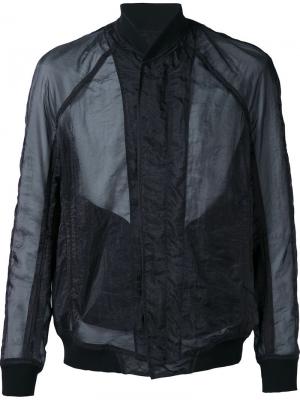 Прозрачная куртка-бомбер Julius. Цвет: чёрный