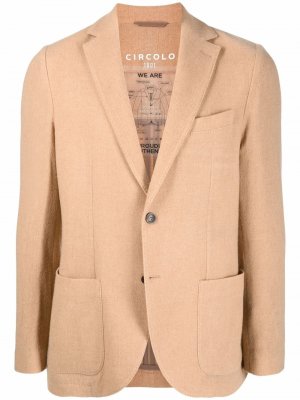 Однобортный пиджак Circolo 1901. Цвет: бежевый