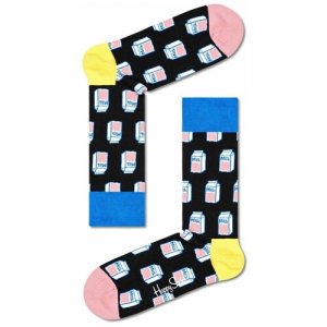 Носки , размер 25, черный Happy Socks. Цвет: черный