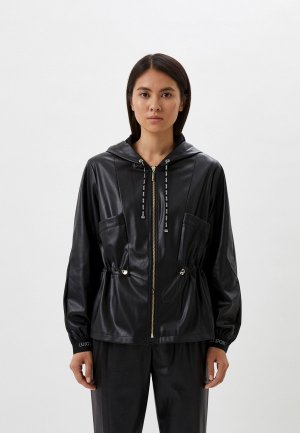 Куртка кожаная Liu Jo Sport. Цвет: черный