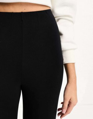 Черные базовые широкие брюки из джерси ASOS DESIGN Tall