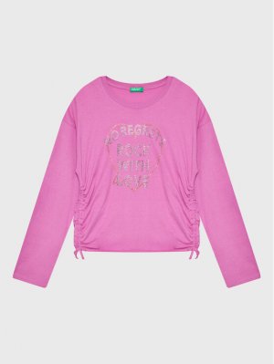 Укороченная блузка, розовый United Colors Of Benetton