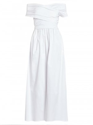 Макси-платье Corfu с открытыми плечами , белый Altuzarra