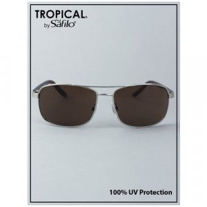 Солнцезащитные очки , серебряный, серый Tropical. Цвет: серебристый/серебряный