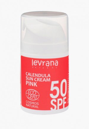 Крем для загара Levrana Календула 50 SPF PINK ,50мл. Цвет: белый