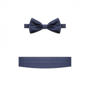 Комплект из галстука-бабочки и камербанда Canali. Цвет: синий