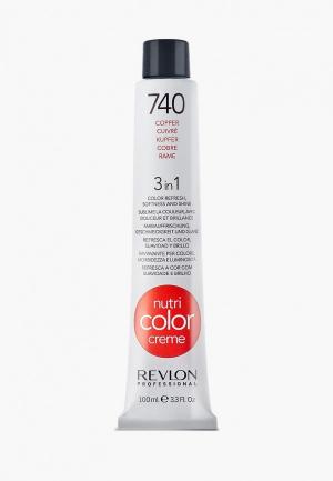 Маска для волос Revlon Professional NUTRI COLOR CREME тонирования 740 светло-медный 100 мл. Цвет: оранжевый