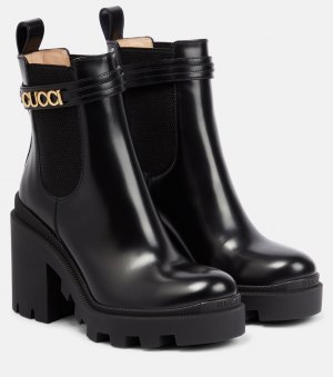 Кожаные ботинки челси с логотипом , черный Gucci