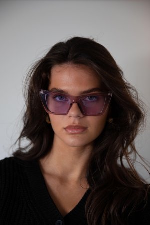 Пурпурные большие солнцезащитные очки «кошачий глаз», фиолетовый SVNX