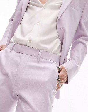 Суперузкие брюки сиреневого цвета Topman. Цвет: фиолетовый
