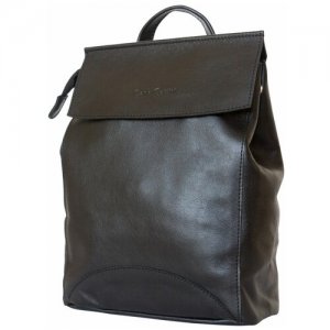 Рюкзак , натуральная кожа, черный Carlo Gattini. Цвет: черный