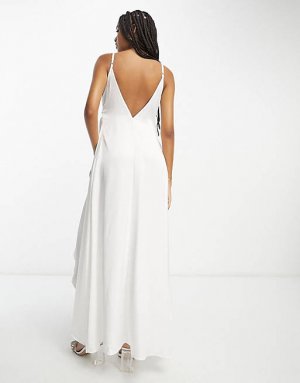 Платье-комбинация с водопадом Extro & Vert Bridal кружевной отделкой Unknown