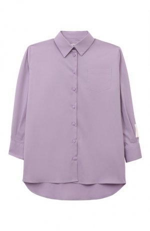 Хлопковая блузка HINNOMINATE. Цвет: сиреневый