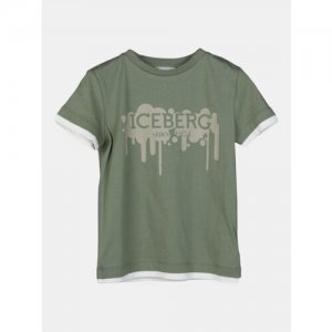 TSICE0109J, футболка, ICEBERG,Nero,трикотаж, мальчики, размер S Iceberg. Цвет: черный