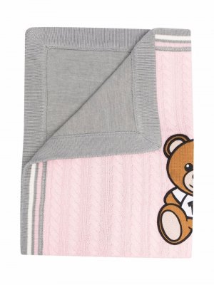 Одеяло с принтом Teddy Bear Moschino Kids. Цвет: розовый