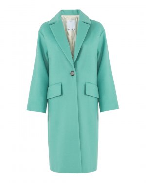 Шерстяное пальто Sfizio. Цвет: зеленый