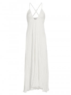 Плиссированное платье-миди Angelina , белый A.L.C.