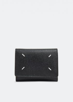 Кошелек MAISON MARGIELA Zip compact tri-fold wallet, черный