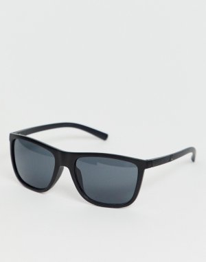 Солнцезащитные очки в черной квадратной оправе с синими стеклами SVNX-Черный 7X