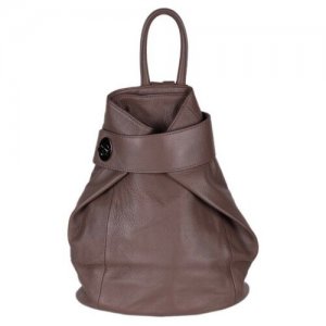 Рюкзак , натуральная кожа, вмещает А4, серый Valensiy. Цвет: серый