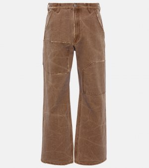 Прямые брюки из плотной ткани palma со средней посадкой , коричневый Acne Studios