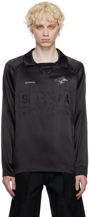 Эксклюзивная черная футболка-поло SSENSE Serapis