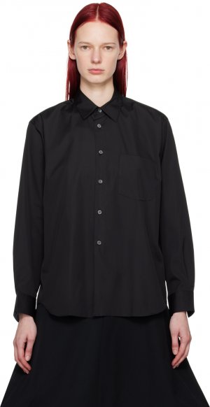 Черная рубашка с раздвинутым воротником Comme Des Garcons Garçons