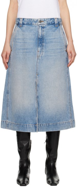 Синяя джинсовая юбка-миди Charlene Khaite