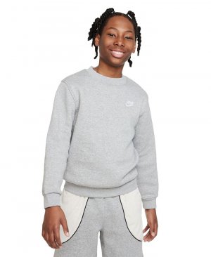 Флисовый свитшот классического кроя Big Kids Sportswear Club , серый Nike