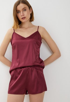 Пижама Luce del Sole с шортами. Цвет: бордовый