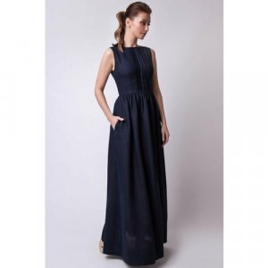 Платье , размер 50, синий Olga Skazkina. Цвет: синий