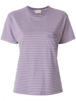 Приталенная полосатая футболка Levi's. Цвет: розовый и фиолетовый