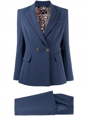 Костюм с двубортным пиджаком Elisabetta Franchi. Цвет: синий