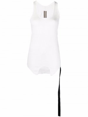 Asymmetric cotton vest top Rick Owens DRKSHDW. Цвет: белый