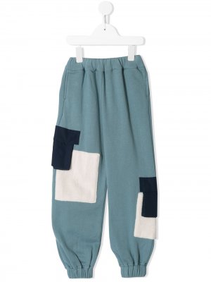 Спортивные брюки Iori в стиле колор-блок Owa Yurika. Цвет: синий