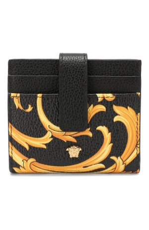 Кожаный футляр для кредитных карт Versace. Цвет: золотой