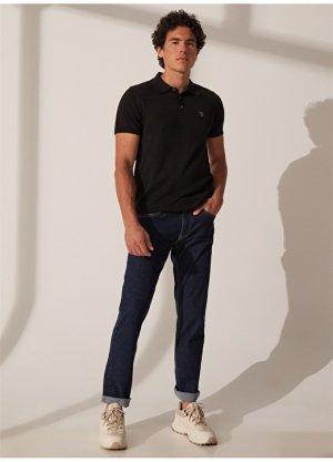 Прямые темно-синие мужские джинсовые брюки с нормальной талией и нормальными штанинами U.S. Polo Assn.