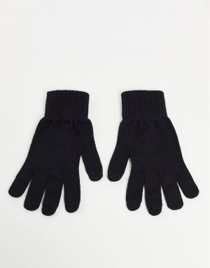 Черные перчатки унисекс с сенсорным экраном ASOS DESIGN