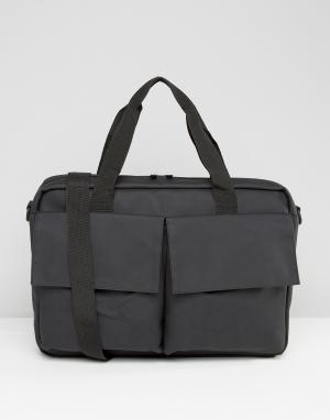 Черная сумка-портфель Pace Rains. Цвет: черный