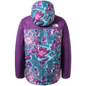 Горнолыжная куртка детская, карманы, капюшон, съемный водонепроницаемая, размер L, фиолетовый The North Face. Цвет: фиолетовый