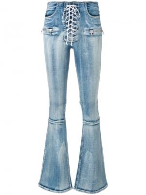 Расклешенные джинсы со шнуровкой Unravel Project