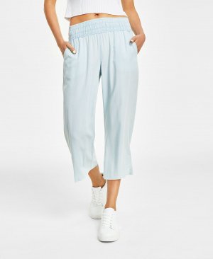 Укороченные брюки Petite с необработанным краем и присборенной талией Calvin Klein Jeans