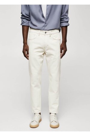 Модель I зауженные укороченные джинсы , белый Mango