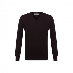 Шерстяной пуловер Corneliani. Цвет: бордовый