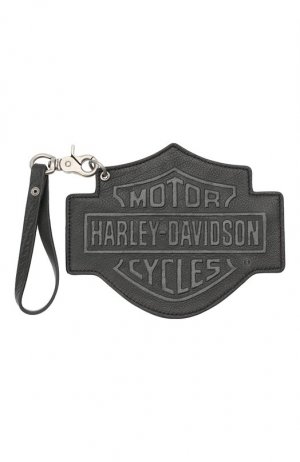 Кожаный кошелек для монет Harley-Davidson. Цвет: серый
