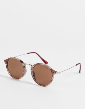 Круглые солнцезащитные очки Muffins-Коричневый цвет AJ Morgan