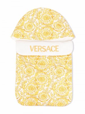 Baroque pattern-print sleep bag Versace Kids. Цвет: белый