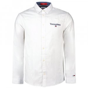 Рубашка с коротким рукавом Serif Linear Oxford, белый Tommy Jeans